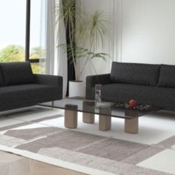Brand New Black Modern Style Sofa & Loveseat 