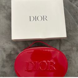 Dior Red Patent Zipped Cosmetic Pouch ⭐ NEW!⭐-Limited edition