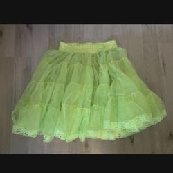 Costume Adult lime green tulle tutu