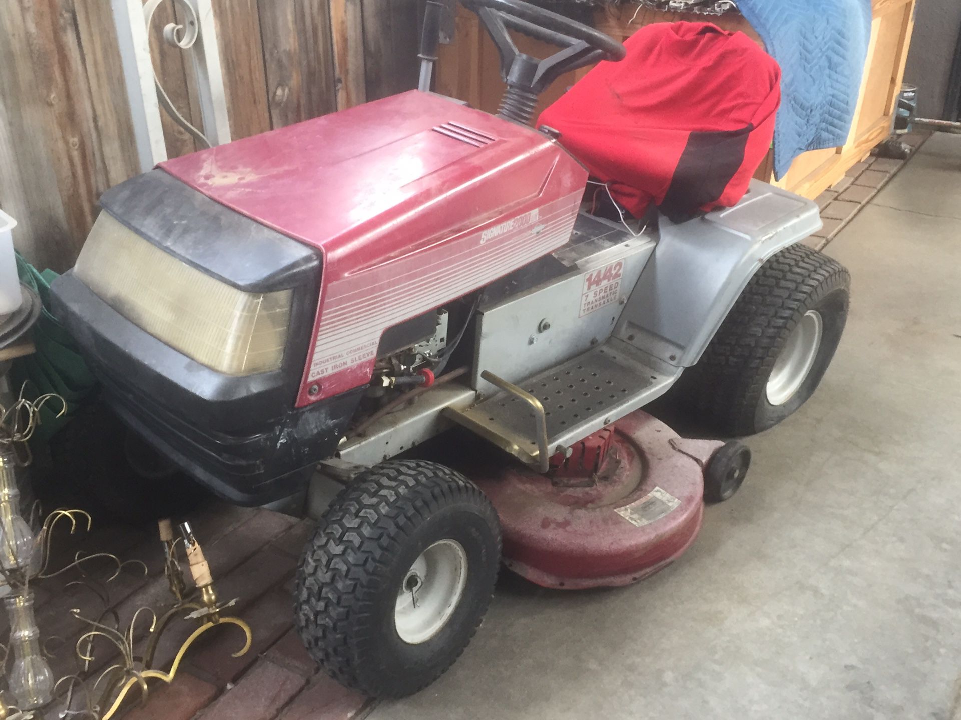 Riding mower for sale asking $250 or bets offer