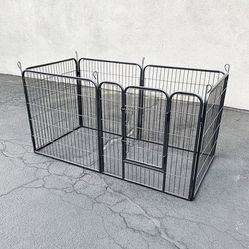 BRAND NEW $70 Heavy Duty 6-Panel Dog Playpen, Each Panel 32” Tall X 32” Wide Pet Exercise Fence Crate Kennel Gate 