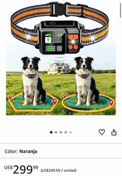 Límite inalámbrico IPX7 del modo del sistema 2 del collar de la cerca del Valla virtual invisible con chip GPS 2026, límite circular/de forma libre, s