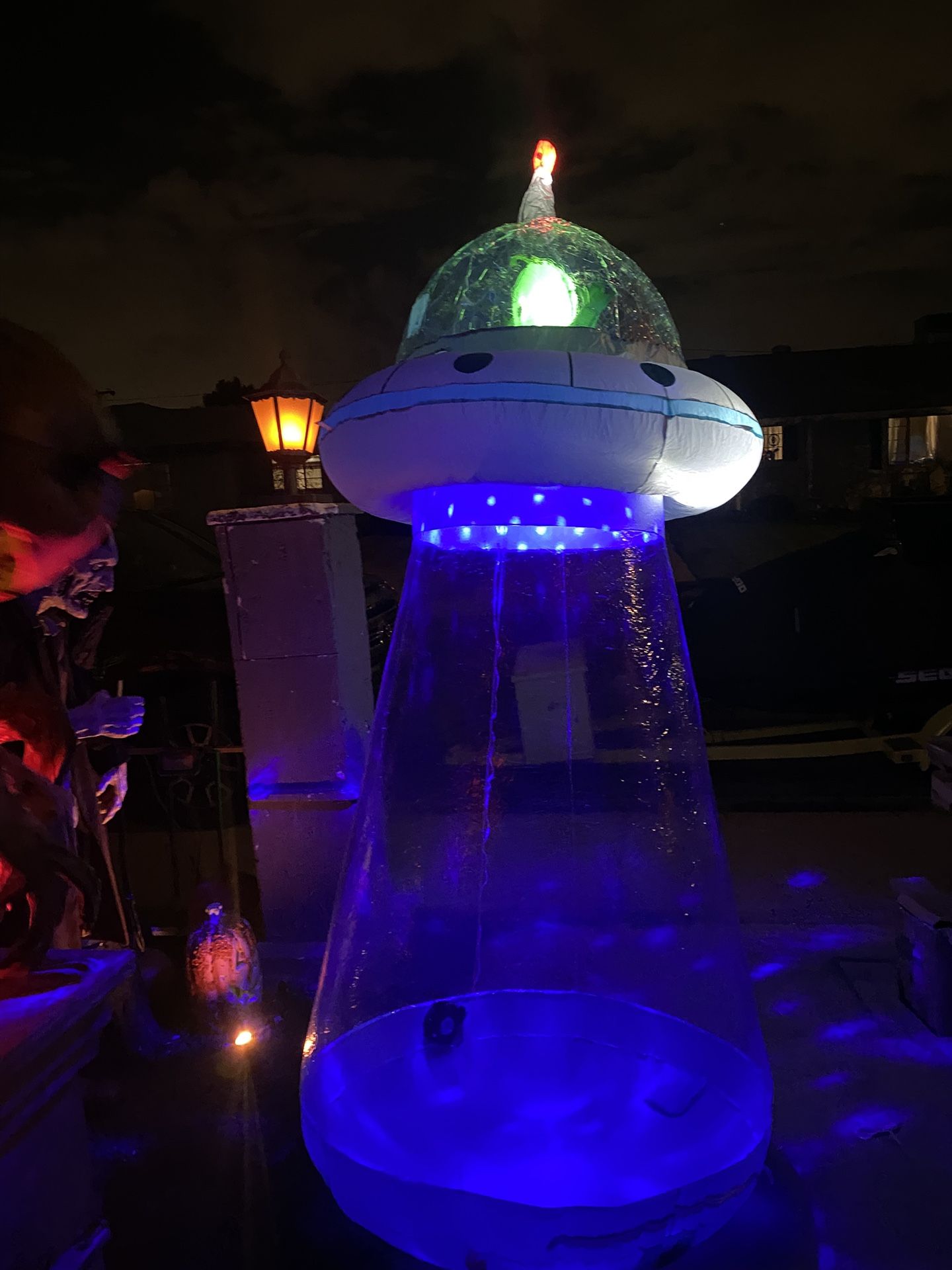 Huge Alien Halloween Blowup Yard Decoration