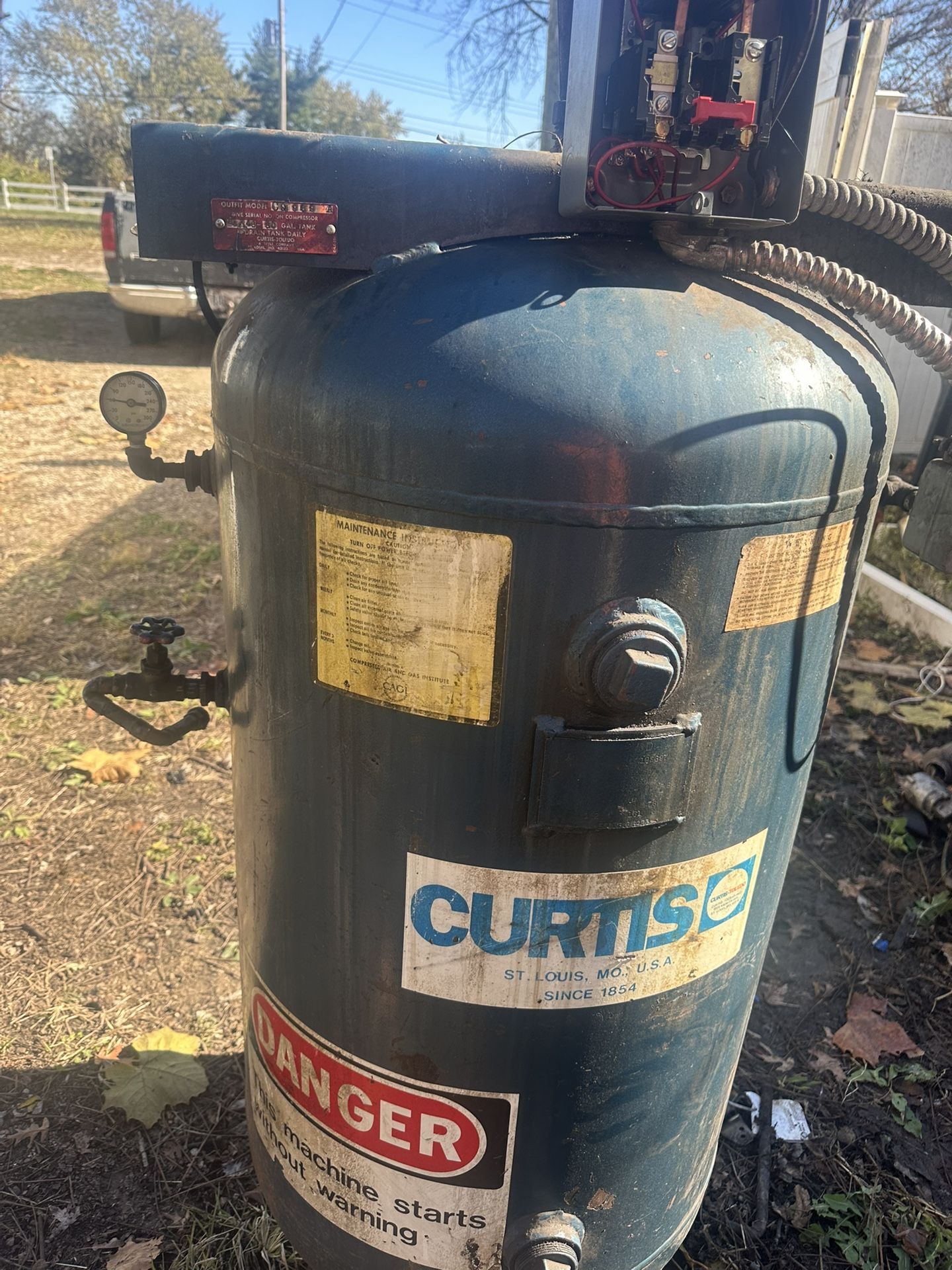 Old Heavy Duty Air Compressor Tank Make Bbq Grill