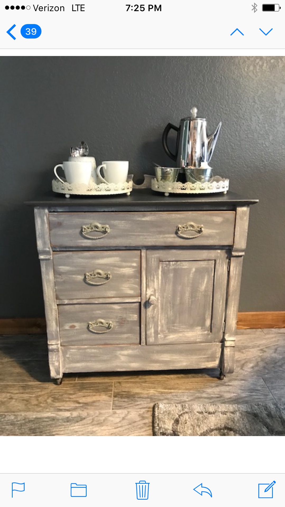 Blue/Gray antique cabinet