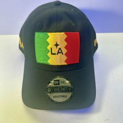 Men's New Era Black LA Galaxy Jersey Hook 9TWENTY Adjustable Hat