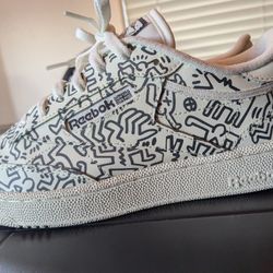 Size 8 - Reebok Keith Haring Allover Print - No Box