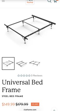 NEW- Rize universal steel bed frame