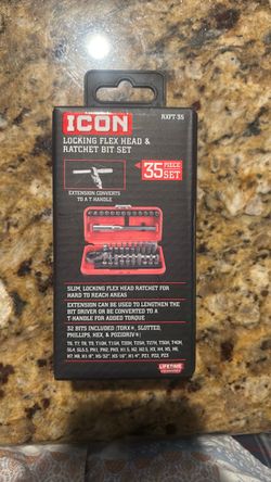 ICON Locking Flex Head & Ratchet Bit Set