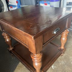 Solid Wood End Table 