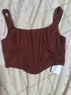 Cute brown top - NEW size L