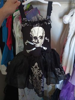 Halloween skeleton ballerina costume size 4-6