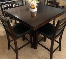 Counter Height Dining Table Set with 4 Chairs