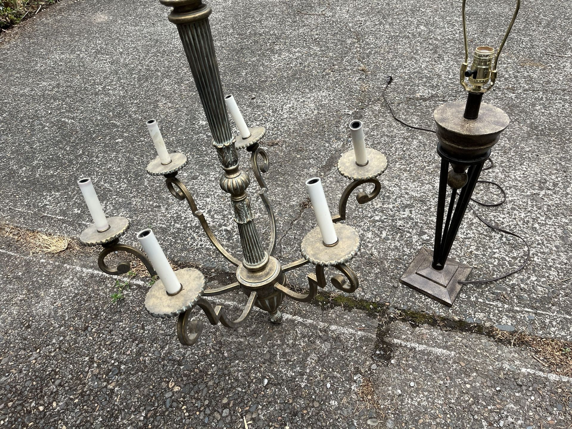 Chandelier & Lamp Set