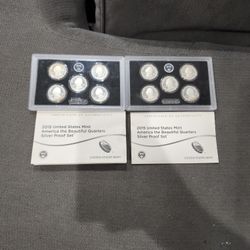 2015 S America The Beautiful 5-Silver X2 Quarter Set with COA 90% Silver