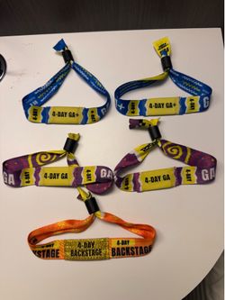 Lollapalooza Sunday GA,GA+and Backstage Wristbands