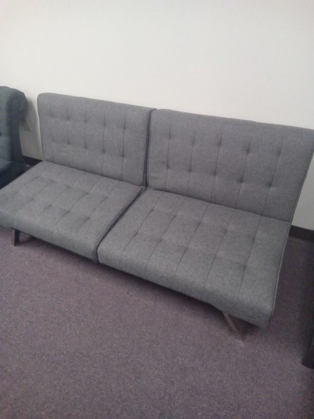 Grey Futon Couch Sofa Modern
