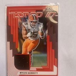 SCORE 2025 Football ZONED IN Myles Garret Memorabilia Card