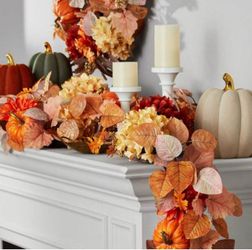 Autumn Fall Harvest Garland with Pumpkins