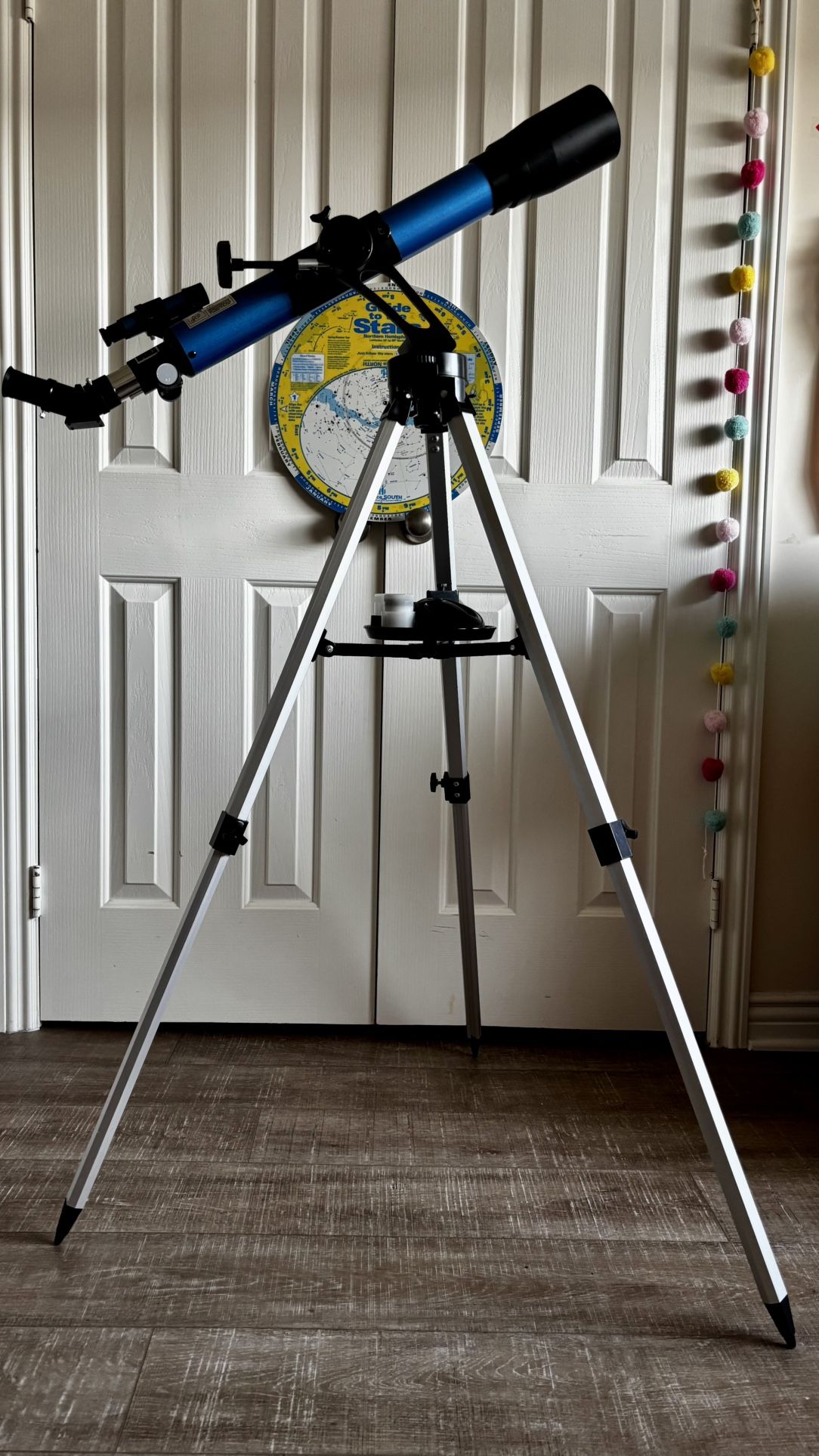 TELMU Telescope, 60mm Aperture 700mm AZ Mount Astronomical Refractor Telescope + Guide to the Starts Chart Combo + Hemmotop Carrying case