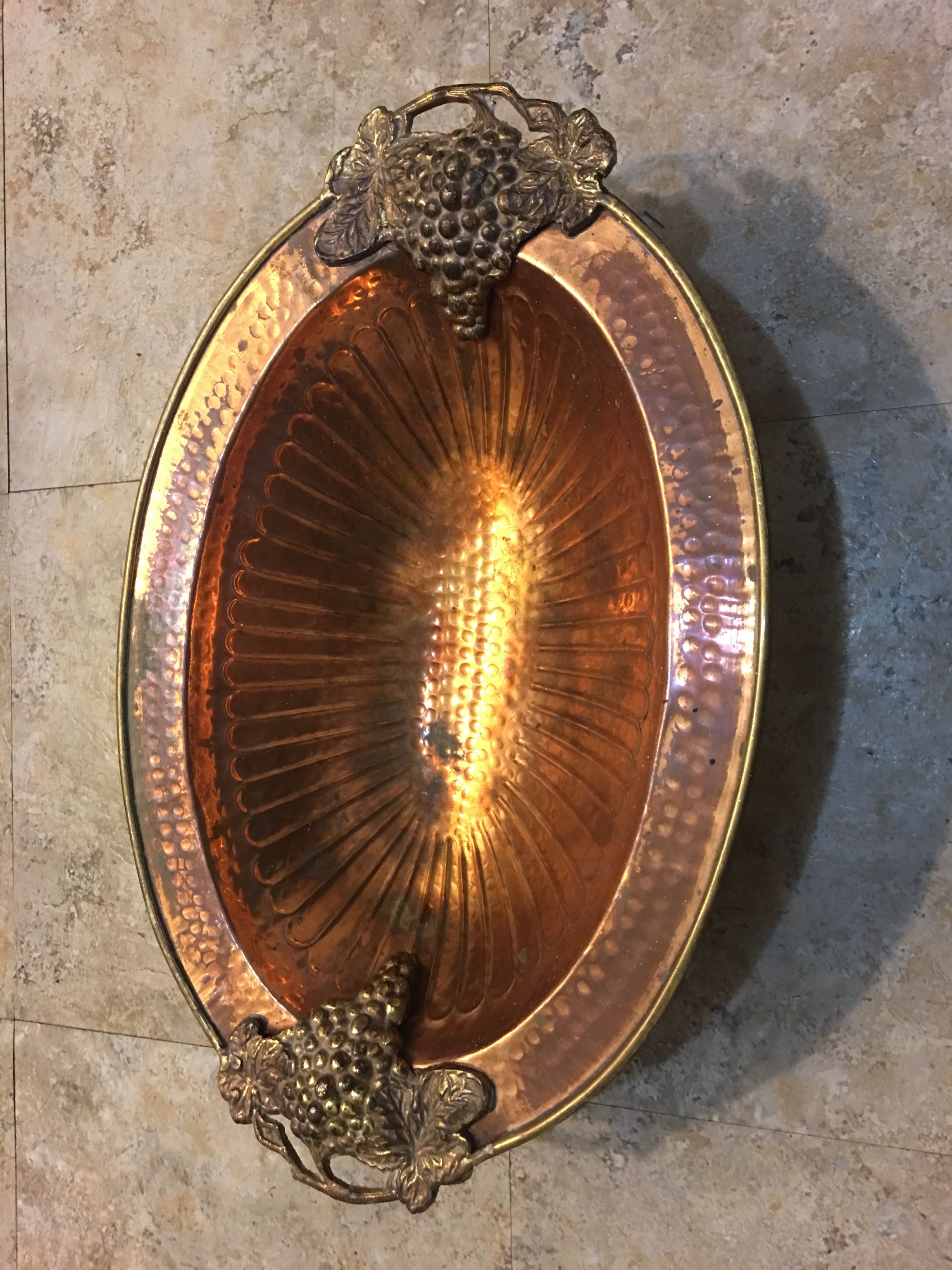 Solid Brass Decorative Tray good condition
