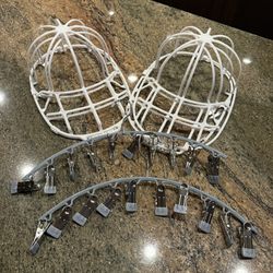 2 Hat Washing Cages + 2 Hanging Closet Hat or Accessory Organizers 