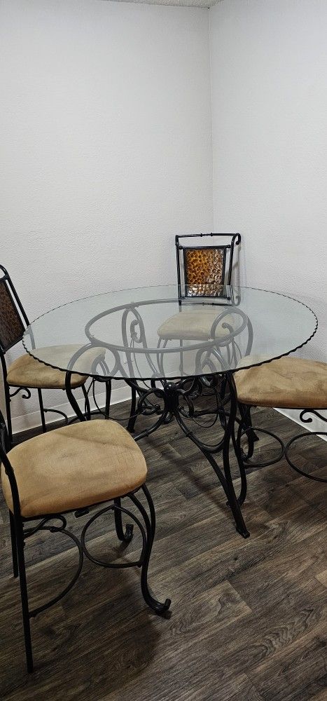 Rustic Mexican kitchen dinner table for