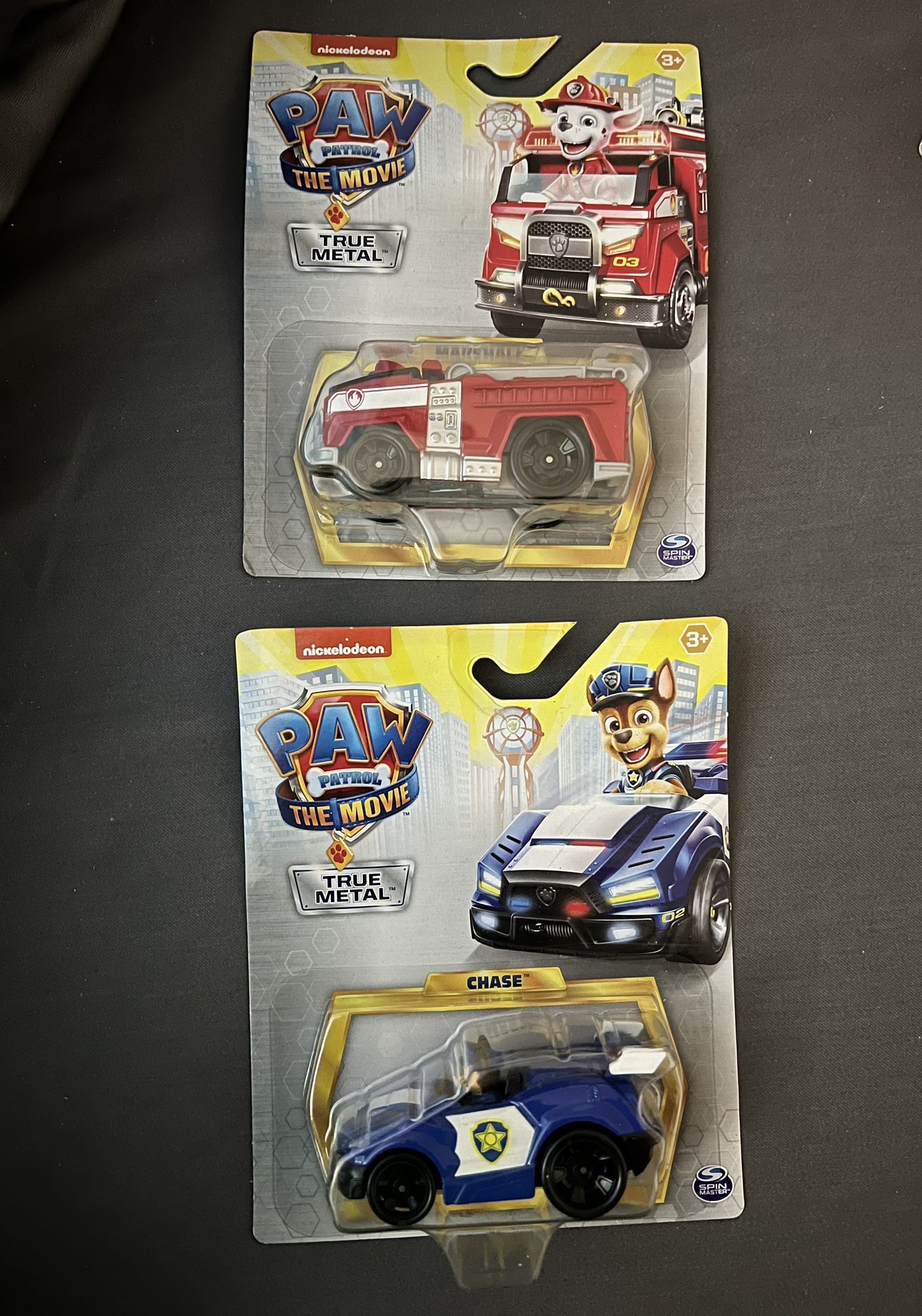 Paw Patrol the Movie True Metal Vehicle Set (Chase, Marshall)