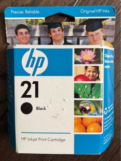 HP 21 Black Ink Printer Cartridge, New And Sealed, C9351AN Expired 9/2009