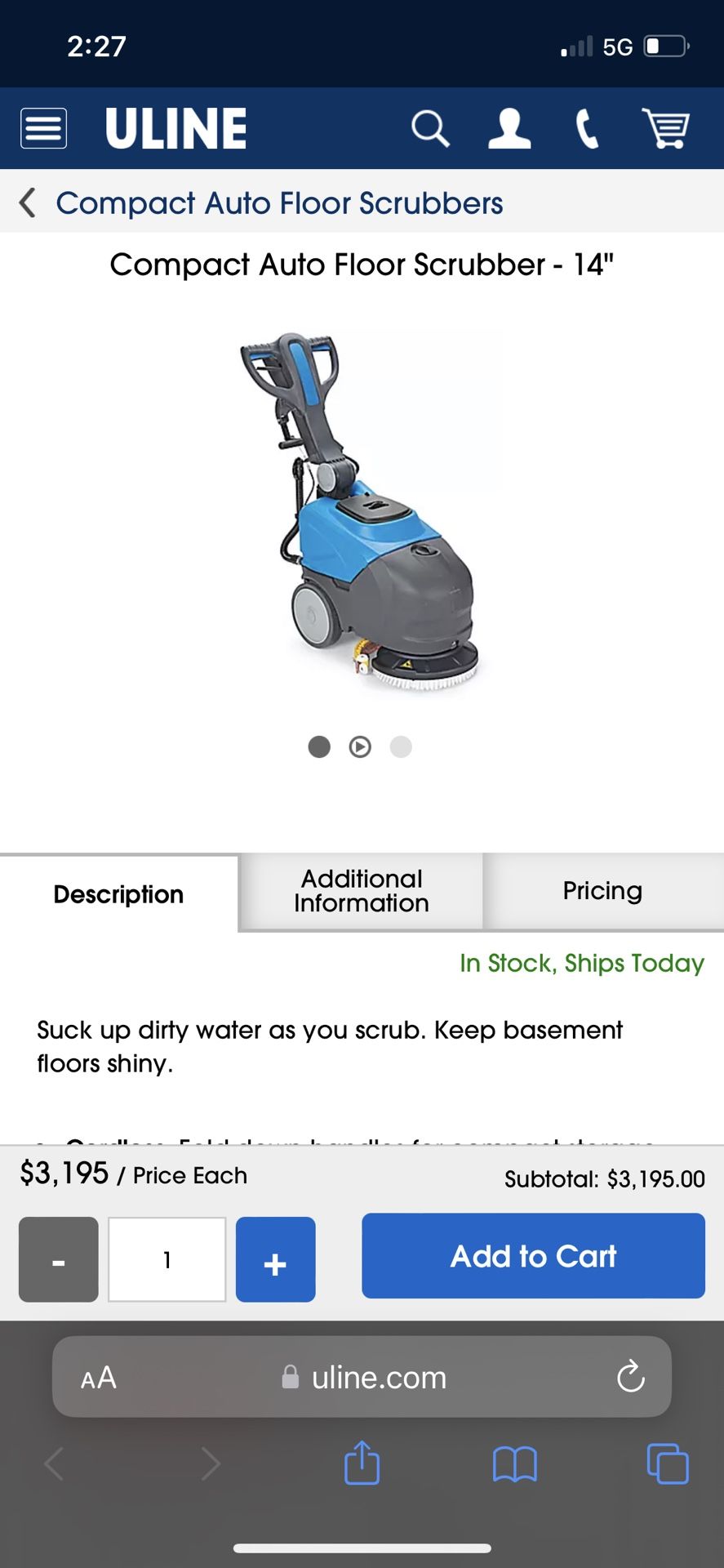 Compact Auto Floor Scrubber - 14