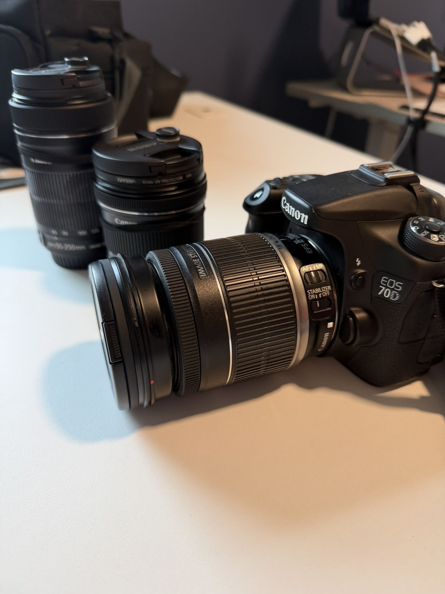 Cannon EOS 70D DSLR camera With Lenses