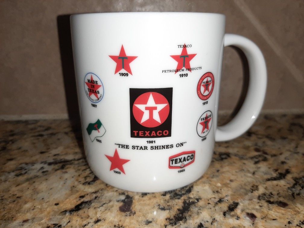 Vintage Collectible 1981 Texaco Star Shines On Porcelain Coffee Mug