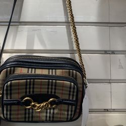 Burberry 1983 Knight Check Canvas Bag 
