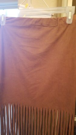 Suede skirt