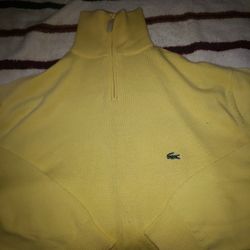 Lacoste Half Zip Pullover Size Large