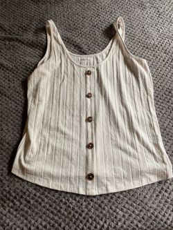 Primark XL Ribbed Button-Down Tank Top