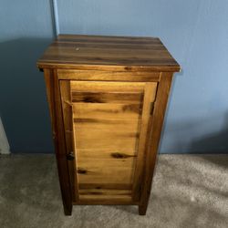 Solid Wood Side Table with door