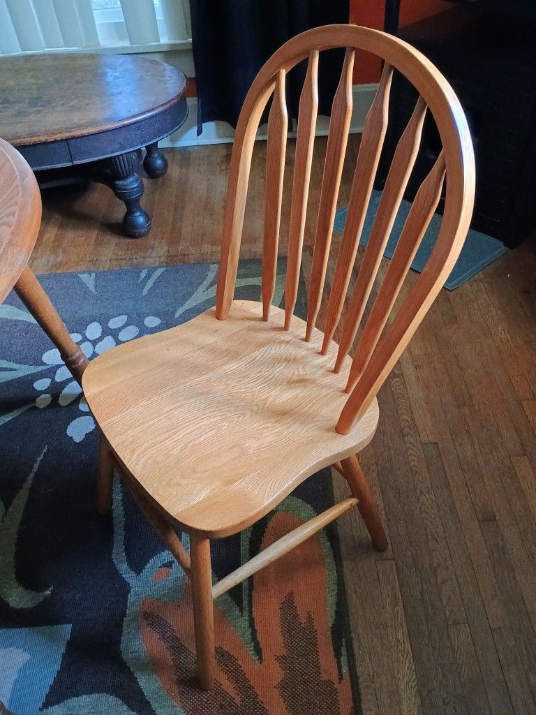Solid Oak chairs 