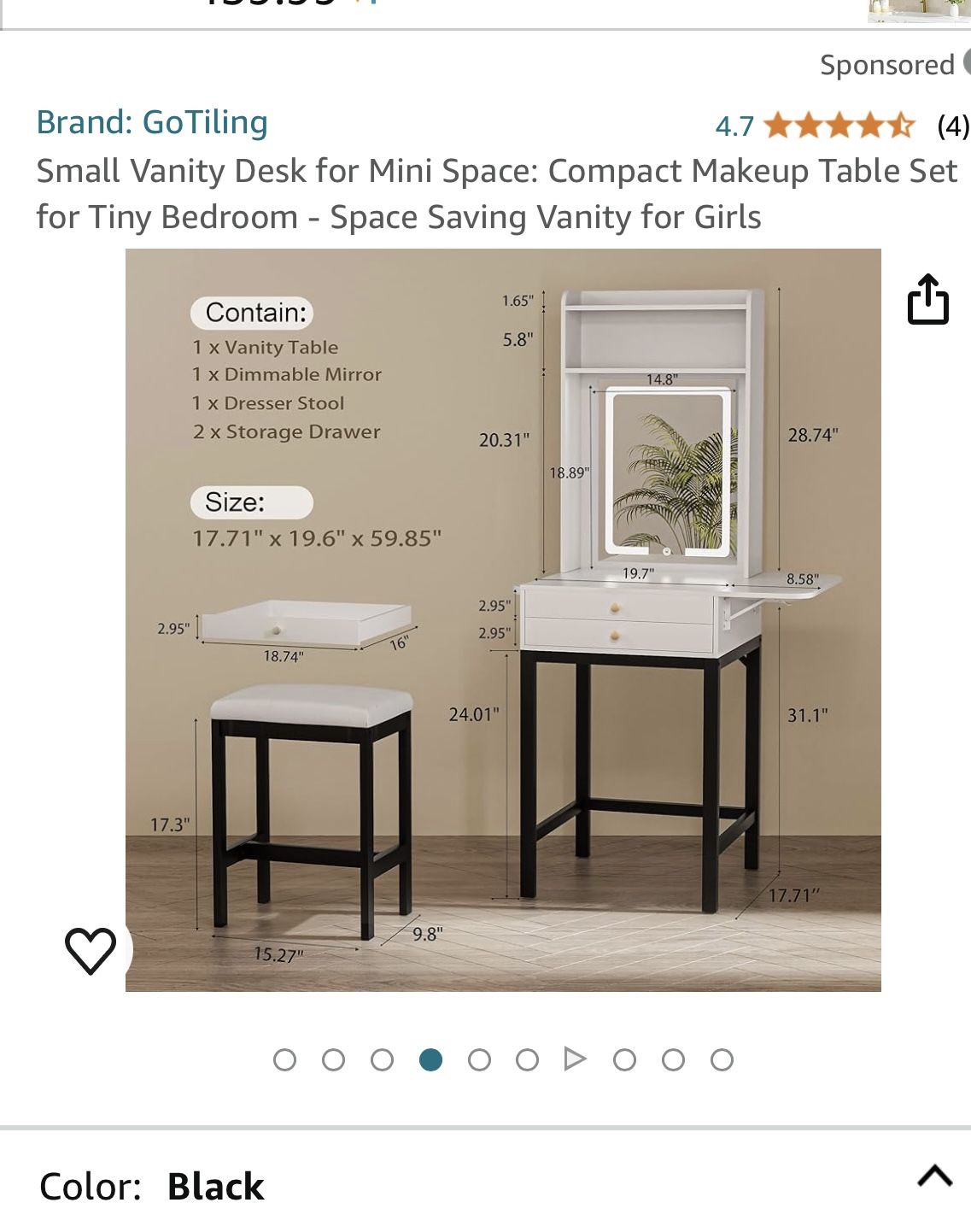 Small Vanity Desk