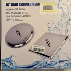 16 “ rain shower head - as new 