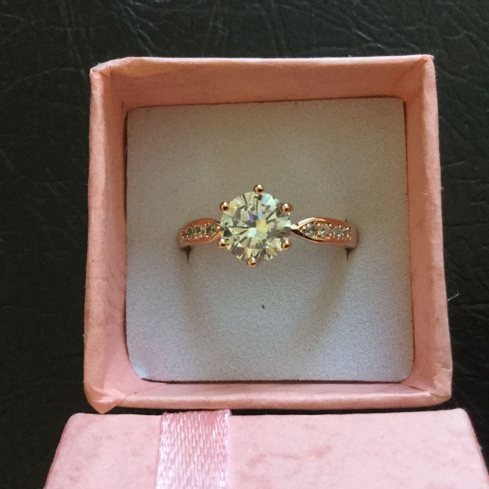 18K Rose Gold Engagement Ring.