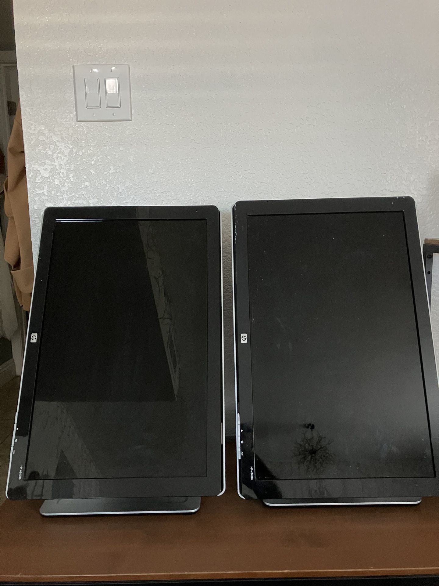 Pair of HP w2408h 24” Monitors