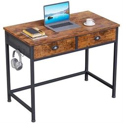 Computer Desk, Office desk, 36 inch desk, rustic brown