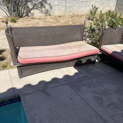  Commercial Wicker Pool/Patio Furniture Couch Daybed