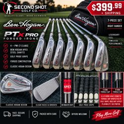 Hogan PTx Pro Forged Iron Set 4-PW Apex Steel RH 7 Clubs Golf Pride