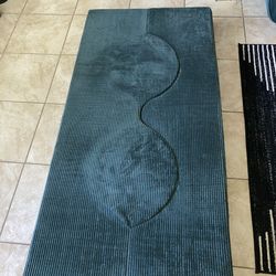 Corduroy green couch / twin bed