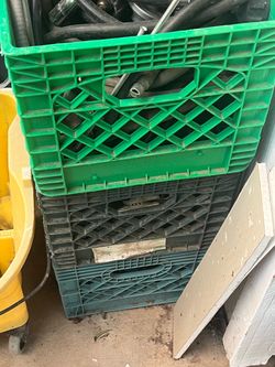 Plastic Milk Crates Set of Three