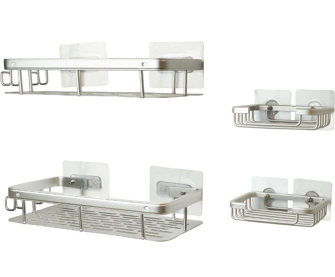 New Shower Organizer Caddy 4-pack Silver