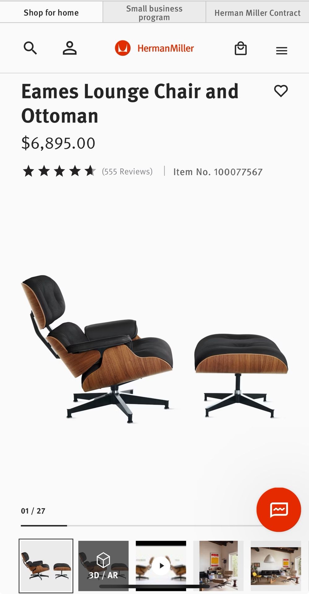 Eames Lounge Chair and Ottoman Original authentic Herman Miller