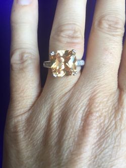 Amber Topaz ring NEW